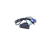 DIGITUS Module KVM 1 Port pour Consoles KVM (VGA, USB, PS/2) - Noir