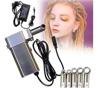 Professional Electric Hair Braider Machine - 6-16mm Auto Crochet Hook Set w/ 20 Needles, CE Certified for Salon & Home Use, Fast Locs Styling & Repair (600g Portable)(6mmDiameter)