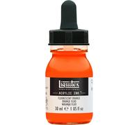 Professional Encre Acrylique Flacon Avec Pipette 30 Ml Orange Fluorescent
