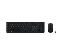 Professional - Ensemble clavier et souris - sans fil - 2.4 GHz, Bluetooth - QWERTY - Anglais US - gris - boîtier marron