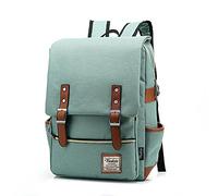 Professional fin Unisexe Business Sac à dos pour ordinateur portable, Feskin Mode décontractée Sac à dos Sac à dos de voyage durable (étanche à la poussière) avec motif résistant à la déchirure pour MacBook, tablette vert clair