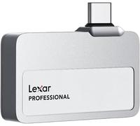 Professional Go Portable Ssd 1To,Ultra-Compact,Supporte Apple Prores,Jusqu'À 1050Mb/S En Lecture Et 1000Mb/S En Écriture,Usb 3.2 Gen 2,Ip65,Pour Iphone 15/16 Pro,Argent