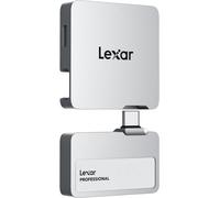 Professional Go Portable Ssd With Hub 1To,Ultra-Compact,Supporte Apple Prores,Jusqu'À 1050Mb/S En Lecture Et 1000Mb/S En Écriture,Usb 3.2 Gen 2,Ip65,Pour Iphone 15/16 Pro,Silver