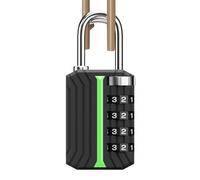 Professional Gym Locker Lock, Waterproof Keyless Door Padlock, Zipper Lock for Backpacking, Outdoor, Garage, Patio, Porch, Moving, Hiking, Travel, Sports, School