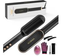 Professional Hair Straightener Brush for Hair,9 Adjustable Temperature,120 °C to 200 °C,LCD Screen,Brosse Lisseur Gold FER A FRISER