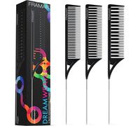 Professional Hairdressing Comb-Women's Hair Comb,Hair Comb,Hair Combs,Easily Separates Hair for Hair Strands-Black Pack of 3
