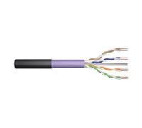 Professional Installation Cable - Câble en vrac - 500 m - UTP - CAT 6 - sans halogène, extérieur, solide - noir