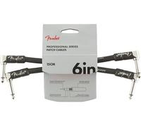 Fender Câbles d'instrument PRO 6 Angle/Angle Noir – Lot de 2