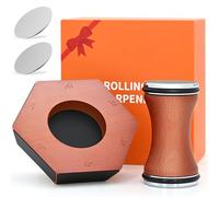 Professional Knife Sharpener, with 4 Grinding Wheels, Sharp Kitchen Knives, Simple Knife Sharpener Set - for 12°/15°/17°/19°/22°/25° Sharpening Angle