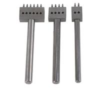Professional Leather Hole Punch Set 3PCS Spacing Punch Tool Steel DIY Leather Craft Belt Hole Puncher for Leather Carving and Engraving Artists Christmas Gifts (Espacement 5mm (2+4+6))