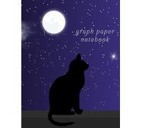Professional Letter (8,5 x 11 inch) Graph Paper Notebook - 120 Pages - Cat in the Night Sky - Ideal for mathematics, physics, science, and technical ... Notebook - Precision and Focus in the Details