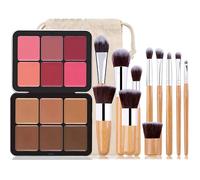 Professional Makeup Palette Anti-cernes Contour et Blush 12 Couleurs Carla Secret Palette Palette Contouring Maquillage Avec 11 Pcs