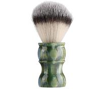 Professional Manual Beard Shaving Brush, Men's Mustache Brush with Dense Nylon Bristles, Creates Rich Lather for Smooth Shave, Portable Barber Brush for Home and Travel Use (Verte)