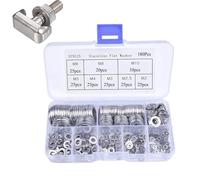 Professional Metric Washer Classification Kit - 180pc 304 Stainless Steel Flat Washers, M2-M10 Full Size Range, Precision-Stamped, Burr-Free, 7089 Class A Tolerance, Ideal For Machine Shops & Mai
