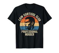 Professional Mogger Low Cortisol Club Vintage Meme Graphic T-Shirt