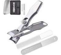 Professional Nail Clipper,Stainless Nail Clipper With Built-In Nail File,For Fingernails & Toes,For Men And Women