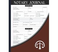 Professional Notary Journal Log Book for Notarial Acts: Official Notary Public Record Notebook, Ideal for Legal, Real Estate & Loan Signing Agents