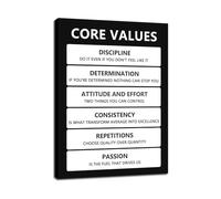 Professional Office Decor Core Values Poster Inspirational Canvas Wall Art Motivational Leadership Quotes for Executive Office Reception Area(Unframed,16X24inch(40X60cm))