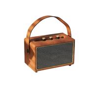 Professional Portable Wireless Vintage Bluetooth Speakers USB Card Reader Wooden PU Outdoor Home Mu