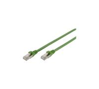 DIGITUS Câble LAN Cat 6A - 10m - Câble réseau PUR - S/FTP blindé - Résistant à l'huile & aux UV - Compatible Cat 6 - Vert