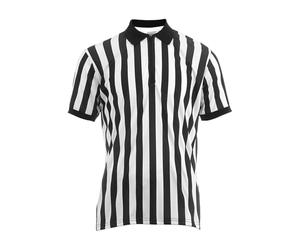 Professional Referee Shirt - World Championship Referee Jersey | Breathable Striped Official Sports Shirt With Collar | Sweat-Wicking Short Sleeve Uniform For Basketball, Football, Soccer, And Volleyb