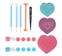 Professional Rhinestone Painting Tool Plastic Bead Sorting Trays Manicure Accessories Tools for DIY Crafts Making Rhinestone Painting and Manicure (Bleue)