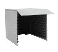 Professional Sound Shield,Cabine Enregistrement Portable Bouclier De Microphone Cabine Vocale Portable Pour Enregistrement Sonore 60 * 60 * 60cm,Pour L'Enregistrement Vocal,VidéOconféRence (Noir)