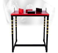 Professional Standard Arm Wrestling Battle Table with Elbow Pads Arm Exerciser Heavy Duty Stainless Steel Armwrestling Equipment for Gym Club Family Office Entertainment for Two Person Use