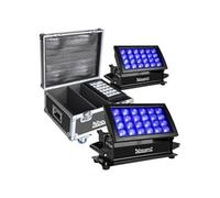 BeamZ Professional Star-Color 360 Lot de 2 projecteurs avec Flightcase - 24 LEDs de 15 Watts RGBWA