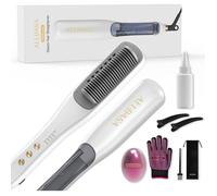 Professional Steam Straightener Brush for Hair 4 Adjustable Temperatures 160°C 210°C Straightening Brosse Vapeur White FER A FRISER