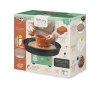 BUKI France - Tour de Potier Électrique pour Enfants et Adultes - 220 TPM - Girelle Métal 20 cm - 1 kg de Terre, Outils et Accessoires Inclus - Guide Illustré - Dès 10 Ans