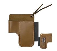 Professional Tool - Rugged Leather Construction, Reinforced Stress Points for Heavy-Duty Use, Multi-Depth Pockets for Flashlights, Cutters, & Pens, Stable Belt-Loop Design for Hand