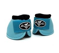 Professional's Choice Balistic Overreach Cloches pour Chevaux | Superbe Protection, durabilité et Confort | Crochet et Boucle à enroulement Rapide | Vendues par Paire | Turquoise Moyen