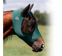 Professional's Choice Masque anti-mouches confortable, matière lisse et extensible, filet autour des yeux et des oreilles pour une vision claire, éloigne les mouches et les insectes, émeraude (cob)