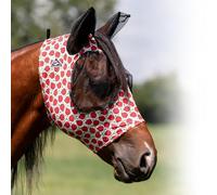 Professional's Choice Masque anti-mouches confortable, matière lisse et extensible, filet autour des yeux et oreilles pour une vision claire, éloigne les mouches et insectes, coccinelle (poney)