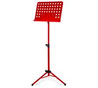 Professionel Pupitre Musicien Chef D Orchestre Trepied Hauteur Reglable Rouge