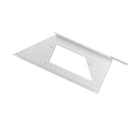 Professionnel 45 ° / 90 ° T Angle Règle droite 3D outil de mesure de degré de mitre pour le menuiserie Projets de bricolage en aluminium 0 150 mm (Argent)