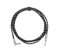 Professionnel Câble Audio Guitare Câbles De Guitare Électrique Ligne 300cm Réduction Du Bruit Connexion 6.35mm Partie Basse Blindée Tressée(Black)