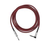 Professionnel Câble Audio Guitare Câbles De Guitare Électrique Ligne 300cm Réduction Du Bruit Connexion 6.35mm Partie Basse Blindée Tressée(Red)