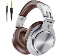 Professionnel Casque OneOdio A71 Confort Léger Pliable Casque avec Micro Hi-Res Qualité du Son 3.5 & 6.35 Jack Extra Basses Argent