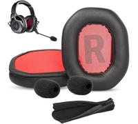 Professionnel Coussinets de Rechange et Arceau compatibles avec Teufel Cage Gaming HD Headset Coussinets d'oreille en Cuir protéiné et Mousse à mémoire de Forme