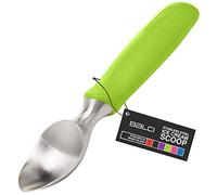 professionnel en acier inoxydable Cuillère à crème glacée en Balci - No-thaw rigide Cuillère à glace - Passe au lave-vaisselle - en caoutchouc antidérapant Grip Ice Cream Pelle Spade --Vert Vert