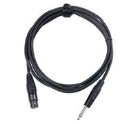 Professionnel Femelle XLR 3Pin vers Jack 1/4" Micro Câble Audio Signal Noir 2.5m