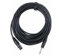 Pronomic Stage XFJ-10 Câble Micro XLR/Jack 10 m Noir, 3 mm, Longueur: 10m | Connecteurs: XLR femelle ? jack mono 6, 3 mm, Couleur de la gaine: noir, Cuivre sans oxygène, Blindage cuivre haute densité