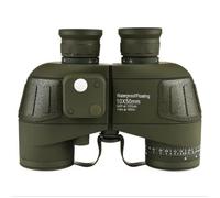 Professionnel Militaire Jumelles étanche 10X50 avec Télémètre Puissant,Tactique Vision Nocturne Boussole Flotteur Spyglass