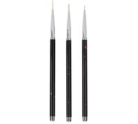 Professionnel Nail Art Liner Brosses Ensemble Alliage Nylon Cheveux 7mm 9mm 11mm Têtes de Brosse pour Gel Vernis À Ongles Peinture Maison Salon Utilisation 3PCS