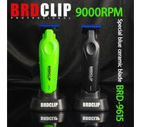 Professionnel nouveau BRDCLIP BRD-9615 moteur élevé électrique 9000 tr/min tondeuse à cheveux spécial lame en céramique bleue avec Base de charge pour hommes 109 Carton