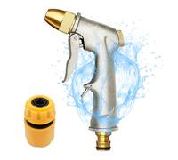 Professionnel Pistolet de Jardin en Métal, Pistolet D'arrosage avec Buse en Laiton, Pistolet Arrosage avec Connecteur de Plomberie, Pistolet D'arrosage Haute Pression pour L'irrigation des Jardins