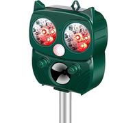 Professionnel Répulsif Chats, Ultrasonique Solaire Alimenté Animal Dissuasif pour Jardin Pigeons, Oiseaux, Effaroucheur Oiseaux, Souris, Renards, 5 Modes Réglables, Étanche Borne pour Chats Ultrasons