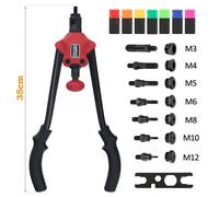 Professionnel Rivets Pince Noix Kit M3 M4 M5 M6 M8 M10 M12 Zugstückpaare 350 MM